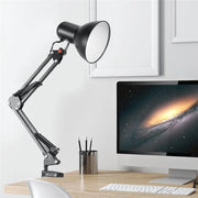 Lampe de bureau flexible en métal noir