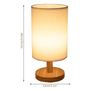 Lampe de Table en Lin et Bois