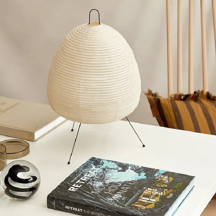Lampe de Table Japonaise en Papier de Riz