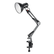 Lampe de bureau flexible en métal noir