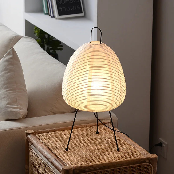 Lampe de Table Japonaise en Papier de Riz
