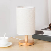 Lampe de Table en Lin et Bois