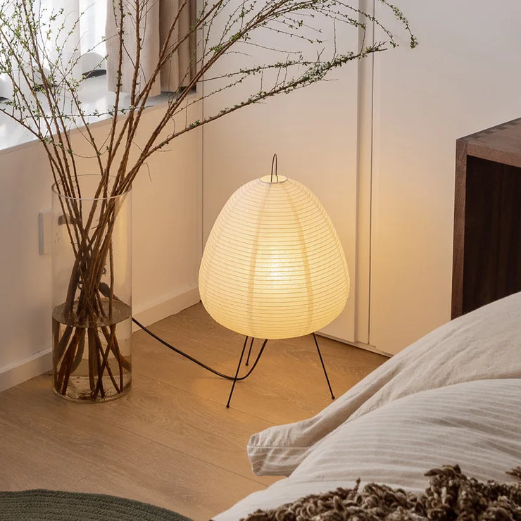Lampe de Table Japonaise en Papier de Riz