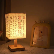 Lampe de Bureau en Bois Rétro de Style Chinois